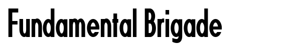 Fundamental Brigade font preview